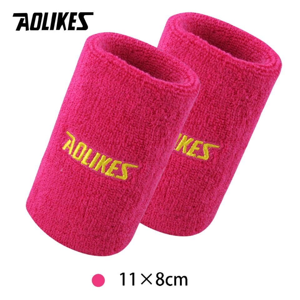 Aolikes Wrist Sweatband Tennis Sport Wristband Volleyball Gym Wrist Brace Support Sweat Band Towel Bracelet Protector 8 /11Cm