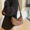 High Capacity Leopard Nylon Zipper Casual Shoulder Bags High Quality Soft Versatile Print Commuting Simple Crossbody Bags