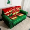 1 Juego de fundas de sofá elásticas de Navidad para sala de estar, fundas de sofá para sillón de Navidad con funda de cojín, sofá Bezug
