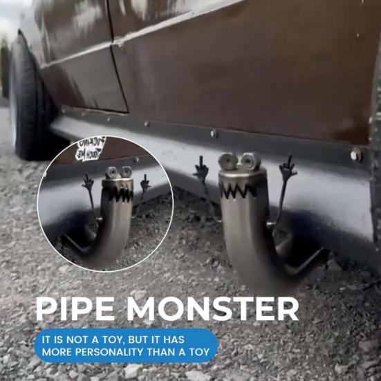 Pipe Creature Metal Wind Shake Car Pipe Creature Ornament with Tip Decoration Exhaust Middle Finger
