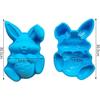 2025 Latest Model  Easter Bunny Egg Mold, Rabbit Shape Baking Mold Chocolate Candy Molds for Chocolate Candy Muffin Cupcakes Jelly Soap Ice Cubes (Bl