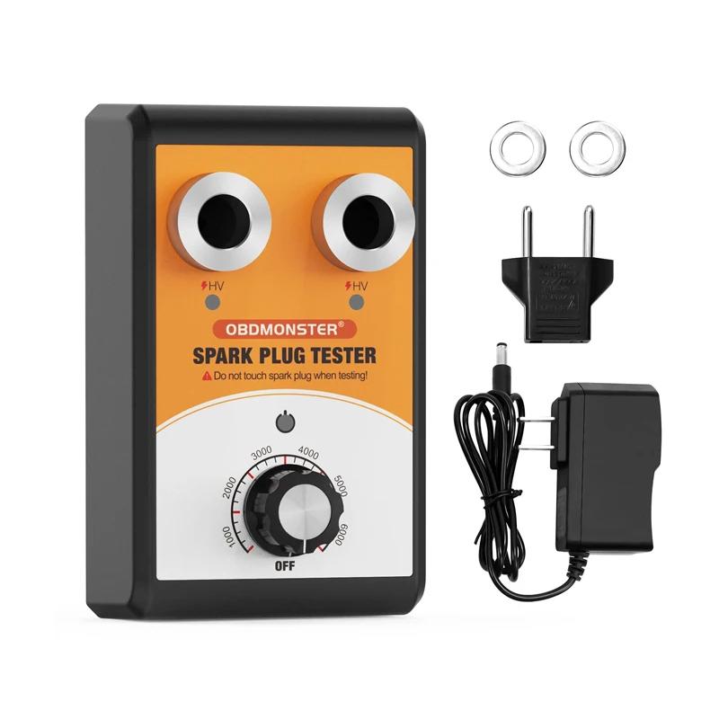 Тестер свечей зажигания автомобиля с двумя отверстиями 12В Анализатор свечей зажигания Тестер катушки зажигания двигателя автомобиля Диагностический инструмент Бесплатная доставка
