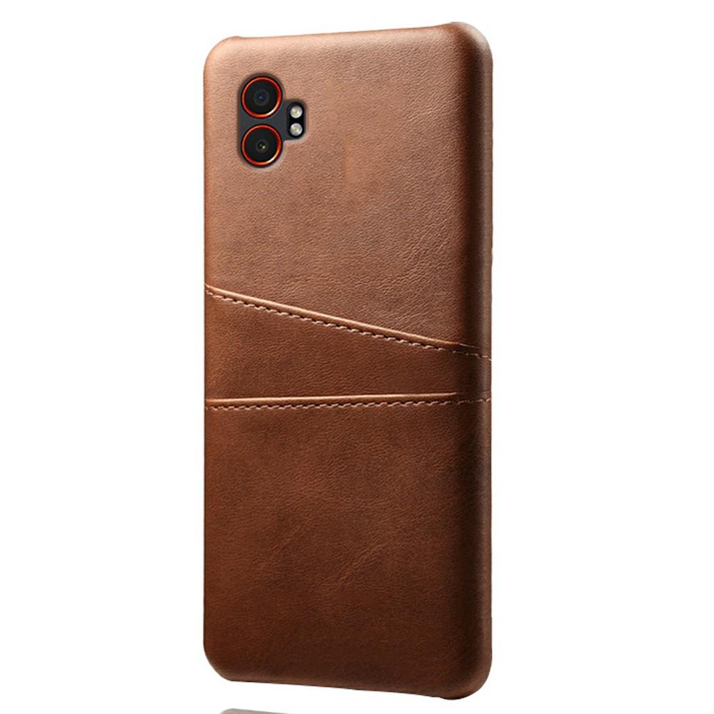 For Samsung Galaxy XCover7 Pro Case Dual Card Slots PU Leather+Hard PC Phone Cover