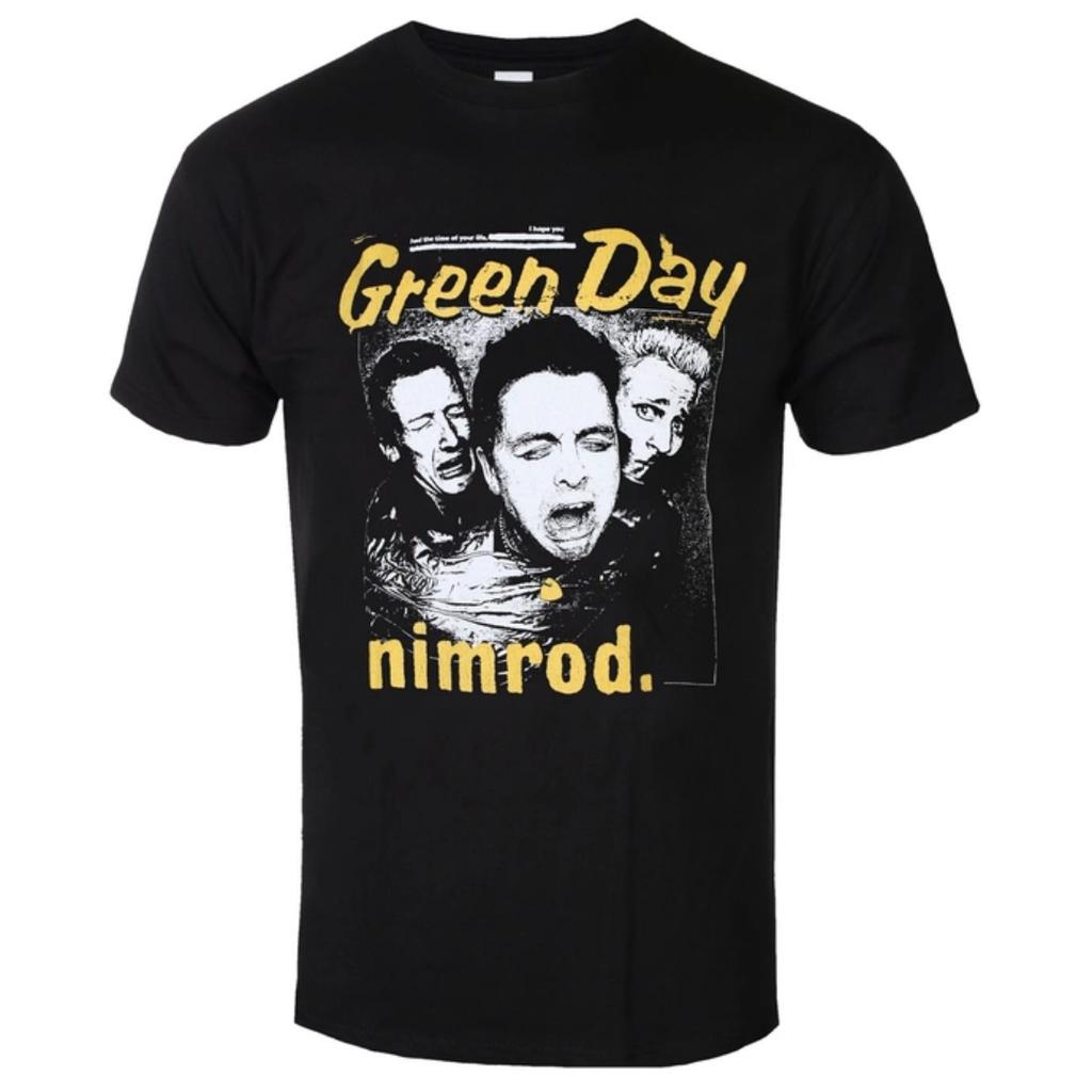 Green Day Photo Block Printed TShirt PopPunk Band Style Daily TShirt Suitable For Both Unisex And Unisex