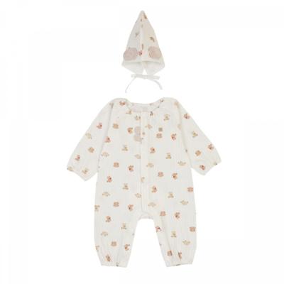 Wigo Romper + Hat Set  A1110615g  Beige Ivory