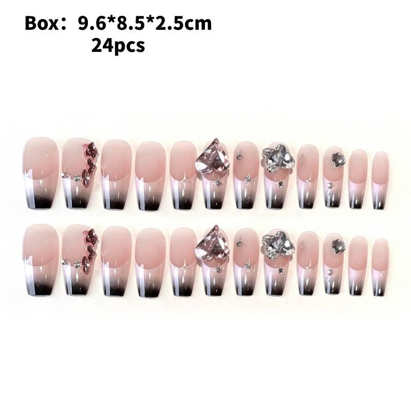 

Ногти Ногти Носить Мода Простой Продвинутый Чистый Ветер Стразы Ногтевой Стиль Патч