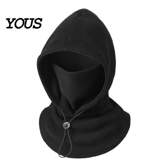 Unisex Thermal Gear Flannel Balaclava with Drawstring, Warm Ski Mask Hat, Fleece Lined Windproof Winter Face Neck Warmer for Outdoor Cycling