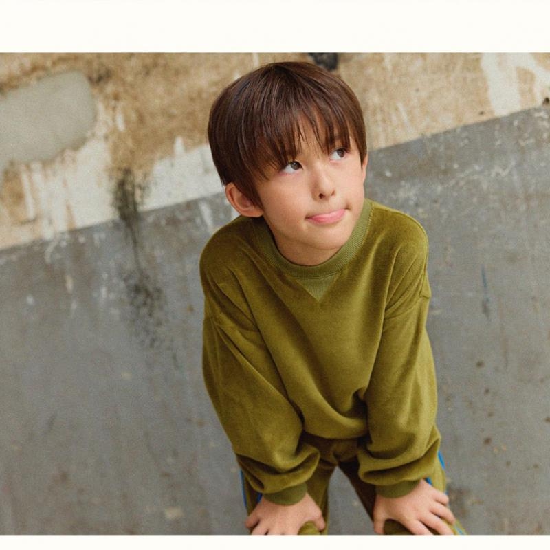  Olivan  Embroidered Piping Top And Bottom  Green 