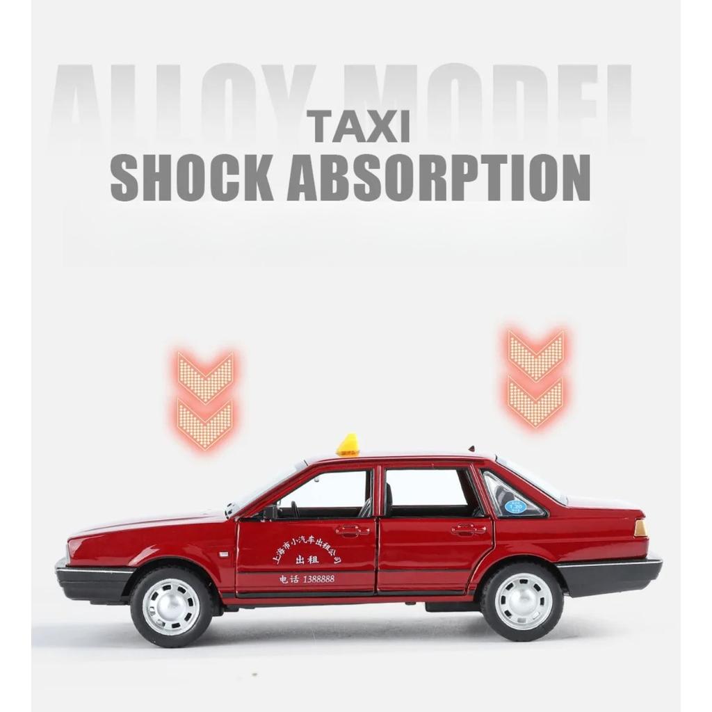 1/24 Santana Taxi Alloy Model Collection Living Room Car Decoration Toys Gifts
