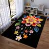 Abstract Multicolor Floral Pattern Carpet with Star and Leaf Design Suitable for Use As an Anti-slip for Living Room Bedroom Sofas