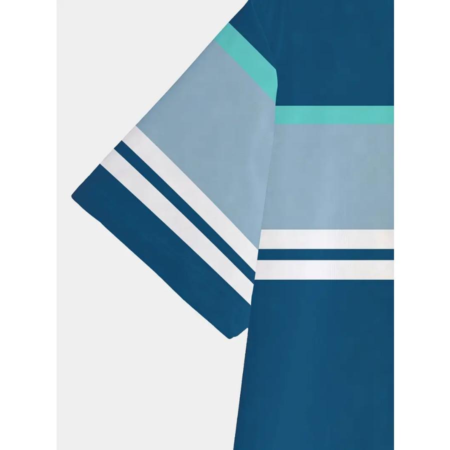 Men's 3D Blue Casual T-Shirt with Eagle Logo - Lightweight, Stretchy Fabric, Short Sleeve, Round Neck, Perfect for Outdoor