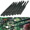 8PCS Flat Tip Anti-static Tweezer 11-12CM Black Flat Tip Plastic Antistatic Tweezers