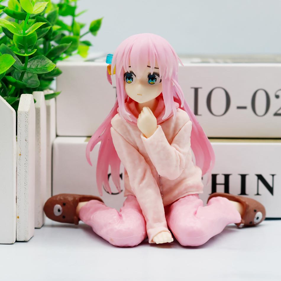 10cm Anime Bocchi The Rock Animated Version Coreful Doll Gotoh Hitori Loungewear Model Toy Gift Action Figure PVC Poseable Articulated Scale Detailed