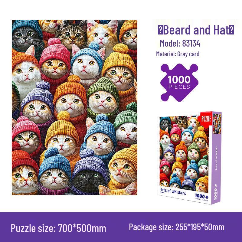 1,000-Piece High-Difficulty Jigsaw Puzzle for Adults - Stress Relief and Boredom Buster Featuring Famous Van Gogh Oil Paintings.