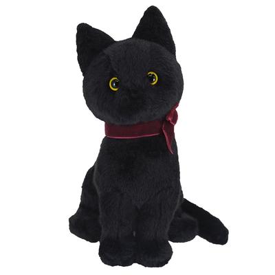 Sunlemon Jolly Black Sitting 13 X 12 X 19 Cm Plush Animal Cat P-9072