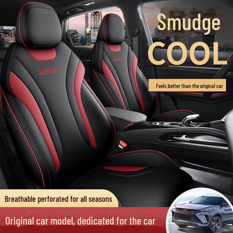 Binyue Cool 2022 Universal Leather Car Seat Covers - Four Seasons, Detachable, Full Surround Design
