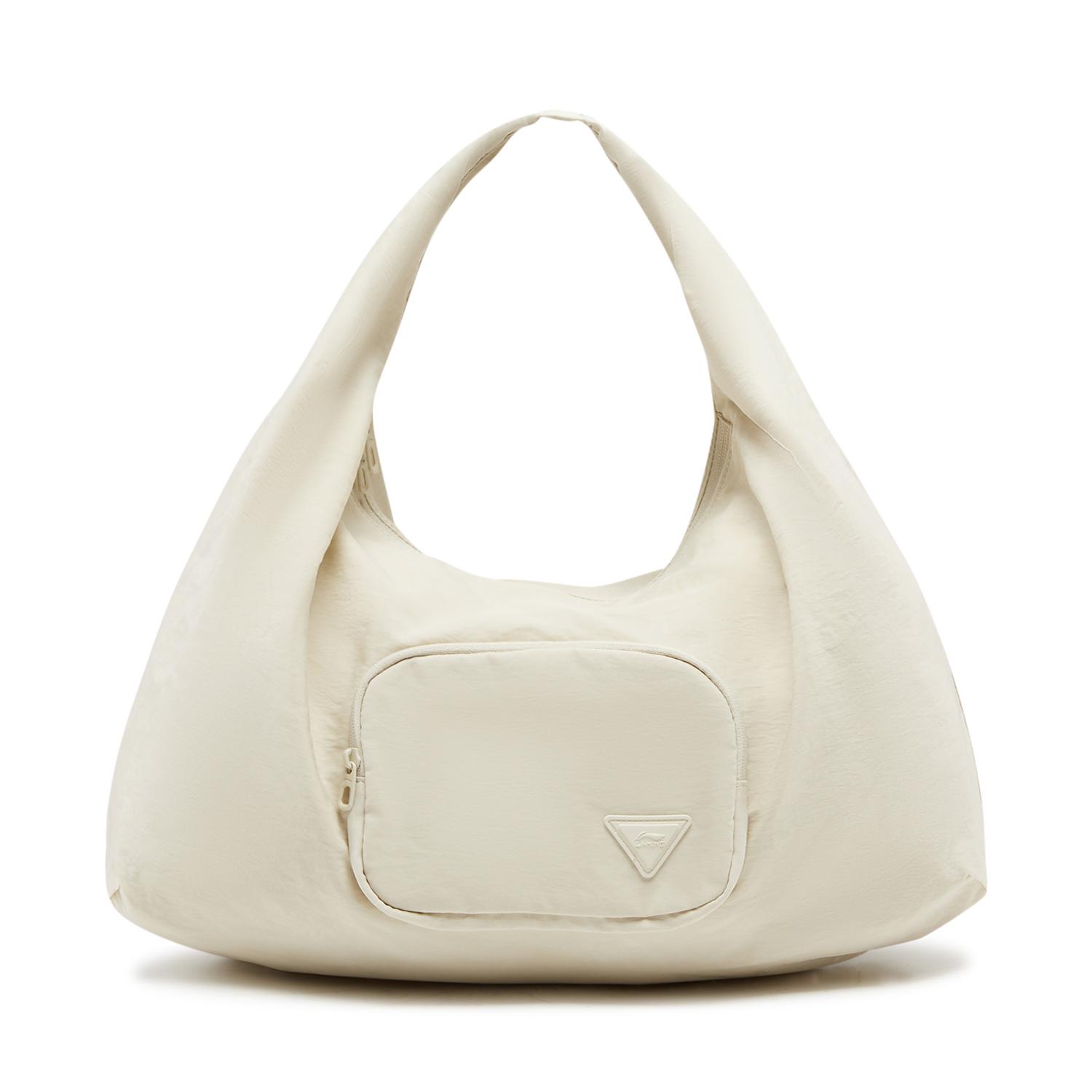 Li Ning Polyamide One Shoulder Handbag Unisex Apricot Gray ABDW223-1