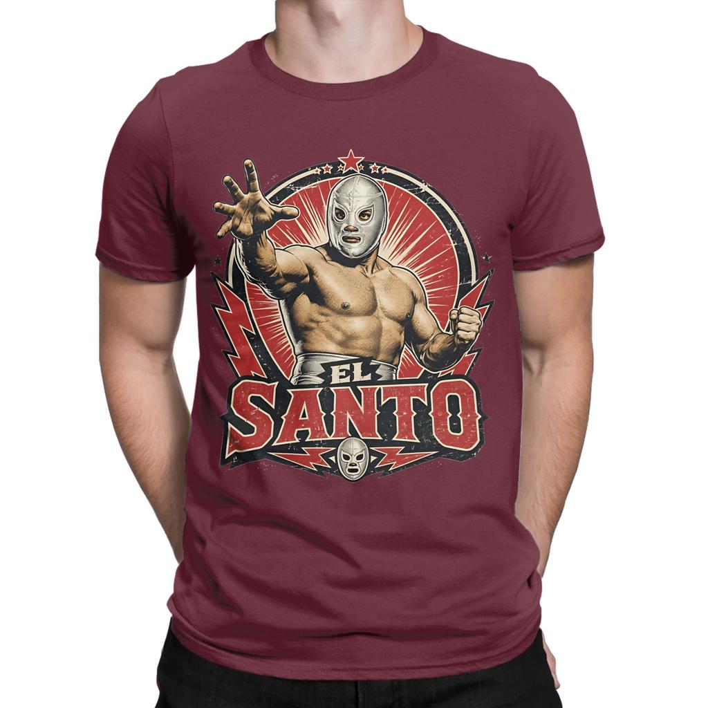 El Santo Lucha Libre Legend Vintage Graphic Funny 100 Cotton Tshirt Luchador Tops Tees For Unisex