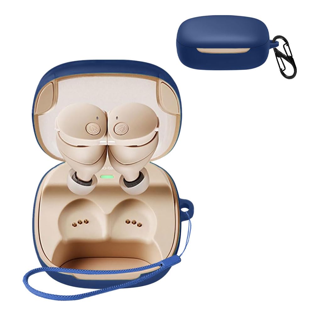 

For Audio-Technica ATH-CKS50TW2 Case [HVUYAL] Equipped with a hook to prevent loss, lightweight, scratch-proof, dust-proof, anti-stick, sports cool