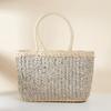 Summer New Paper Rope Hand-woven Straw Bag for Women  Seaside Holiday Beach Bag Bali Shopper Purse Handbag