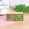 LED Electronic Clock Simple and Fashionable Alarm Clock Bedside Mute Clock Large Font Solid Wood Clock