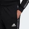 Adidas Solid Color Football Training Joggers With Letter Logo Men Bottoms Black GH6630