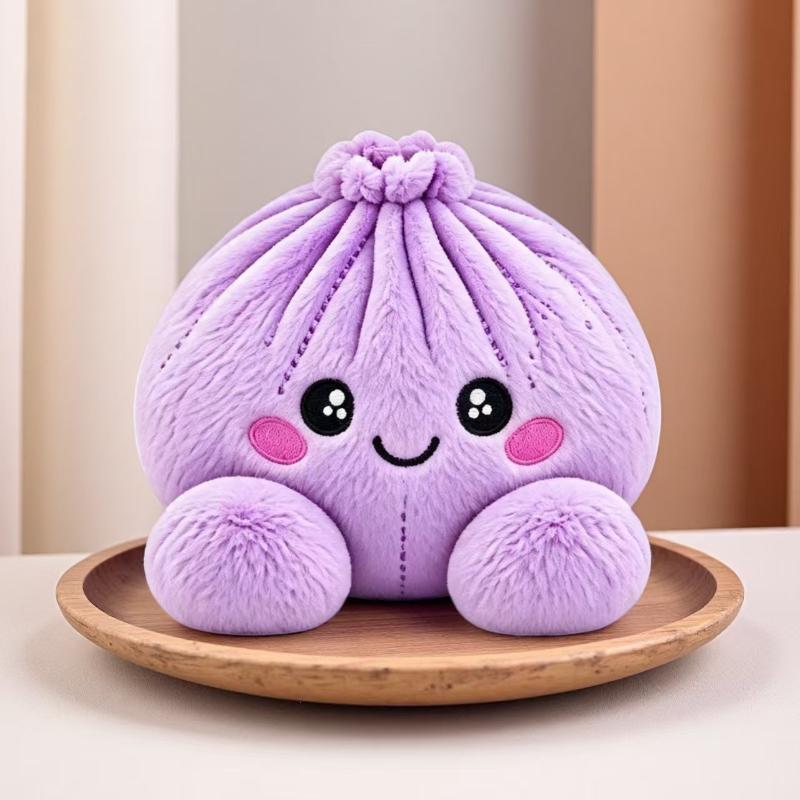 Rainbow Plush Dumpling Squeeze Toy Soft Stress Reliever Fidget Doll 1Pcs for Kids Travel Play Christmas Stocking Stuffer