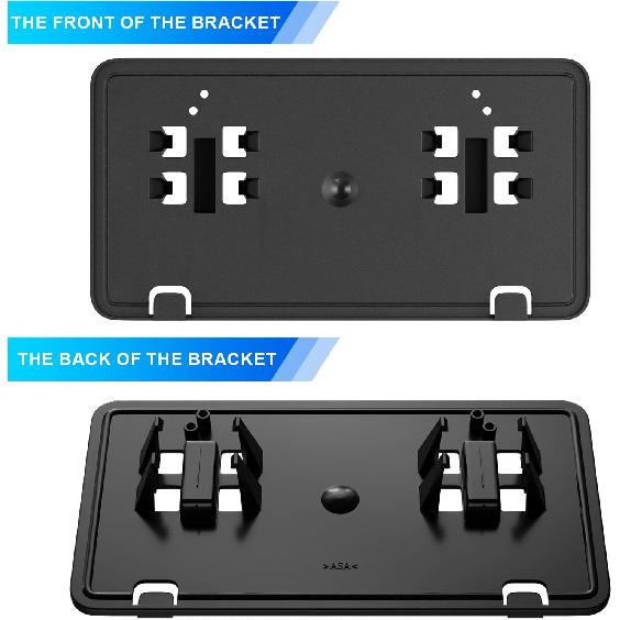 Replace For 2018   Ford F150 Front License Plate Bracket Frame Holder, 2.7L 3.0L 3.5L Truck Bumper Plate Mount JL3Z17A385BA & FO1068181