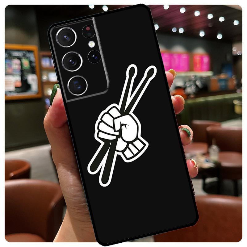 

Musical Instrument Drum Phone Case For Samsung Galaxy S23 Ultra S21 S22 S24 S25 Ultra S9 S10 Plus S24 S25 FE Cover Galaxy S24