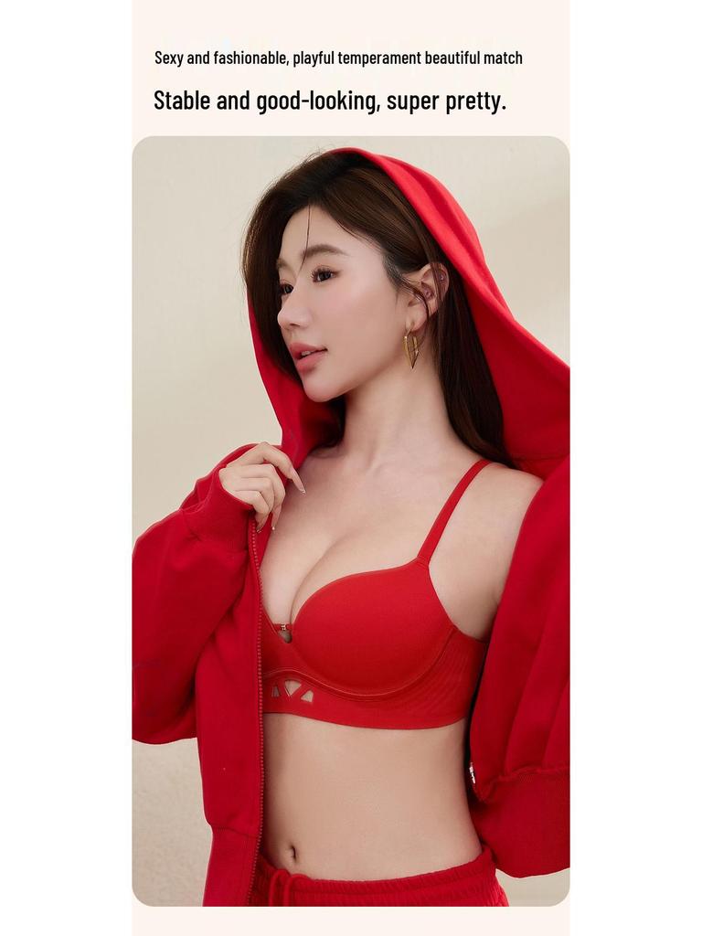 Sexy Hollow Women’s Padded Lingerie Bra - Wireless, Comfortable, Enhances Bust, Beautiful Back Design