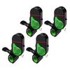 4 stk Fiske Stang Bitt Alarm Vanntett LED Varsel med Høy Summer Clip-On Elektronisk Nattfiske Sensor for Alle Stenger