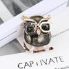 Wearing Glasses Green Eyed Owl Brooch Fashionable Enamel Animal Brooch Dinner Parties Jewelry Brooch Accessories Holiday Gifts