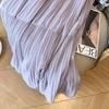 Women's Spring 2025 Purple Fairy Gauze Skirt: Slim, Versatile, Pleated Design