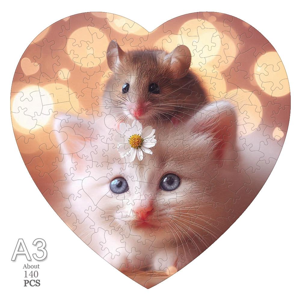 Puzzle Zwierzęce Drewniane Tygrys Drewniane Puzzle Nieregularne Pies Zwierzę Drewniane Puzzle dla Dorosłych Dzieci Ekskluzywny Projekt Inteligentne Puzzle