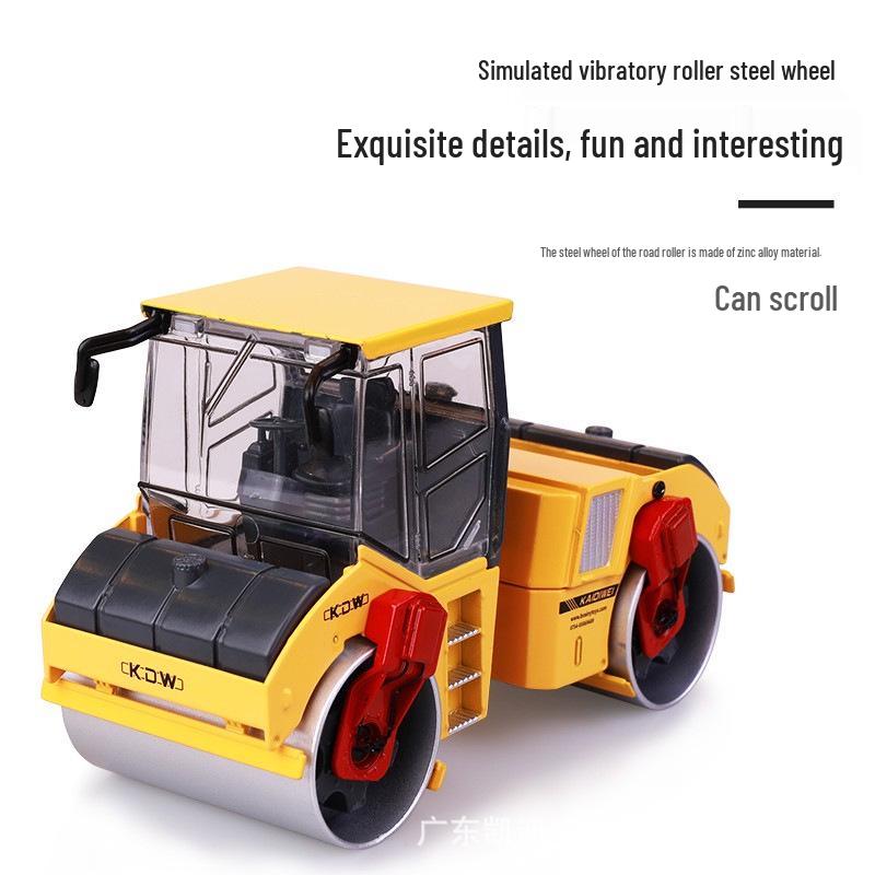 Kaidiewei Alloy Steel Wheel Bulldozer Toy Model Roller Ornament