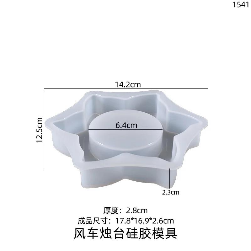 Molde de Silicone para Fundição em Epóxi de Castiçal Moldes de Fundição Artesanato DIY Bandeja de Joias Caixa de Armazenamento Porta-Anéis Porta-Velas Decoração para Casa