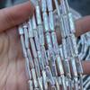 1 Strand Natural Freshwater Stick Bar Pearl Beads 5x21mm White Silver Baroque Rectangle Pearls 36cm for DIY Necklace Jewelry Making