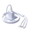 Retractable 3-in-1 Braided Multi-Head Charging Cable for Super Fast Charging