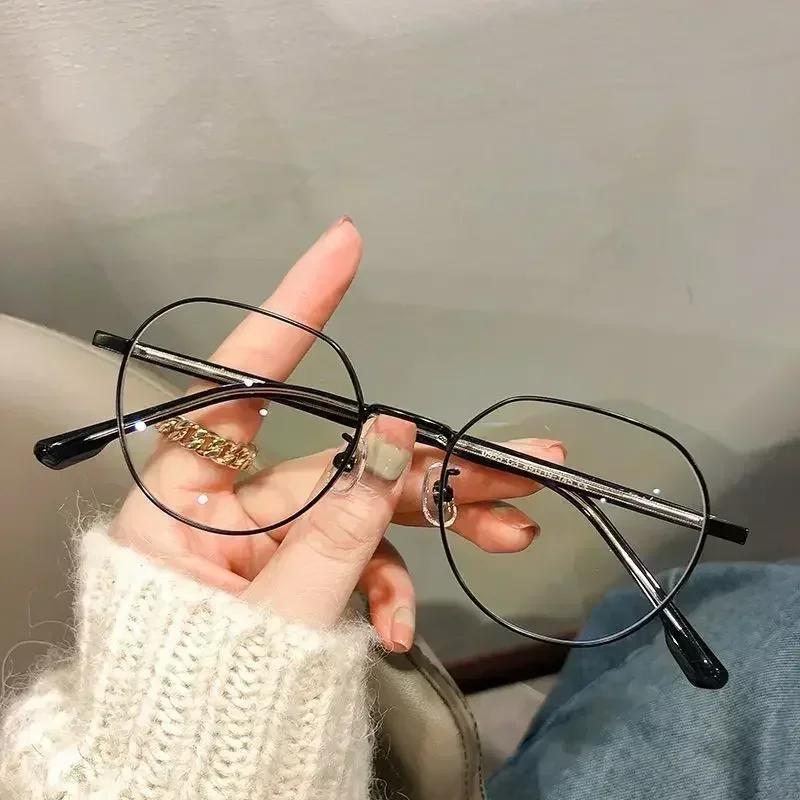 Luxury Myopia Glasses Classic Vintage Anti-blue Light Eyeglasses Women Men Minus Diopter Eyewear Prescription with 0 -0.5To -6.0