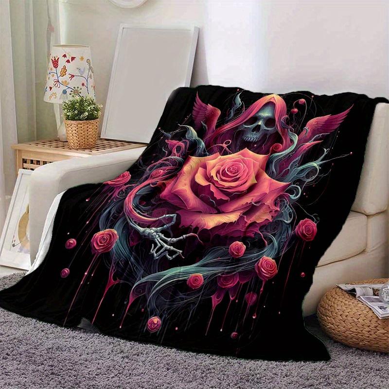 1pc Gothic Rose Blanket