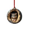Forest Animal Christmas Ornament 2D Acrylic Owl Raccoon Koala Squirrel Xmas Tree Hanging Decoration for Tree Home Party Decor