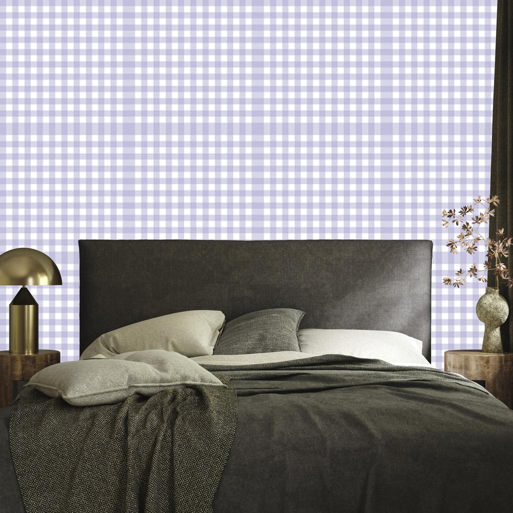 Wallpaper Fabric Pattern White and Blue for Living Room and Bedroom 50x1000