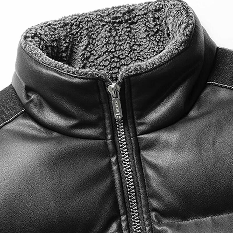 Pierre Cardin Men's Stand Collar Padded Winter Jacket