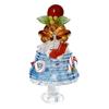 Seasonal Home Festive Ornament Glazed Christmas Tree Figurine, Colorful Miniature Xmas Decor, Handcrafted Exquisite Gift for Colleagues Glass