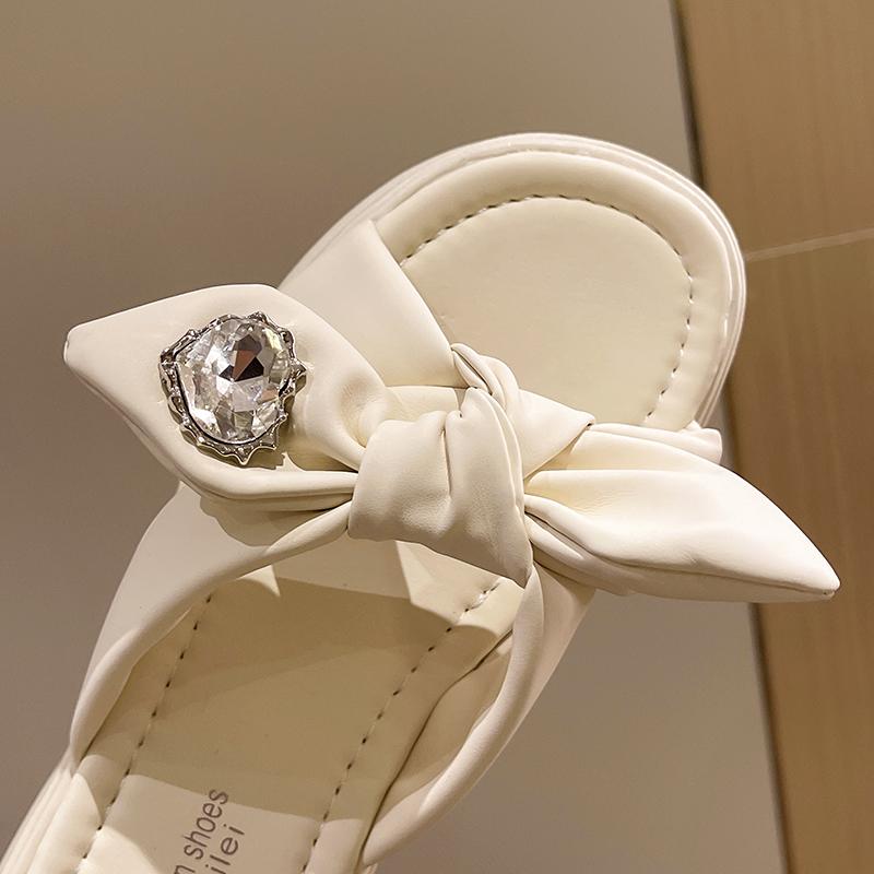 WTEMPO темпераментные тапочки с бантом на толстой подошве для женщин — фото 9