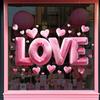 Multicolor Window Decals Velvet Love Glass Decorative Sticker Wall Stickers  Festival Supplies