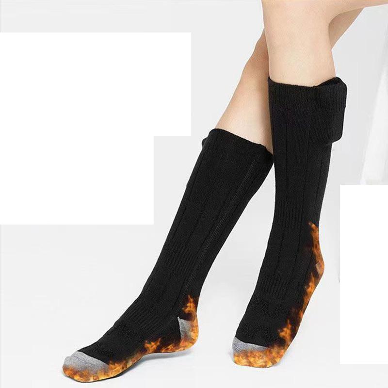 Winter Outdoor Heated Socks Men Women - with Battery Box, Electric Heating Foot Warmer, Thermal Fever Socks Suitable for Hiking