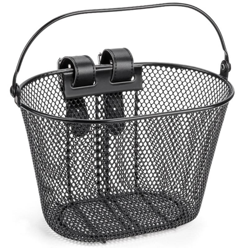 

Detachable Childrens Bikes Front Handlebars Basket Metal Tricycle Basket Bicycles Basket Gift for Girl and Boy чорний