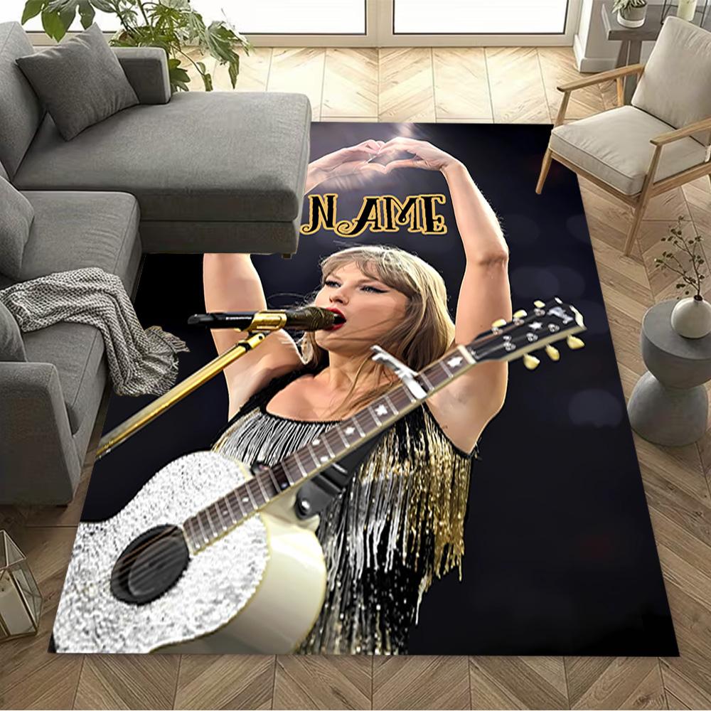 Love Air: Taylor Swift Live Customized Name Floor Mat Suitable for Outdoor Living Rooms Game Room Playrooms Anti-slip Rug Anime Office Decor