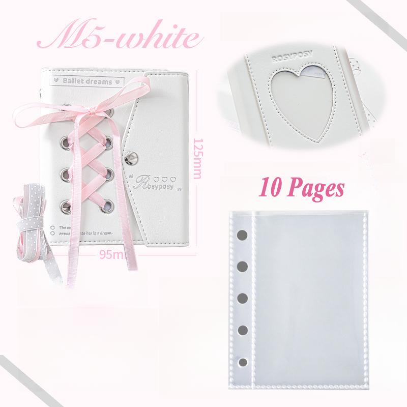 Ballet Series PU Leather Photocard Binder M5 Mini Card Collection Book for 3 Inch Kpop Photocard Sleeves Kawaii Photo Album New